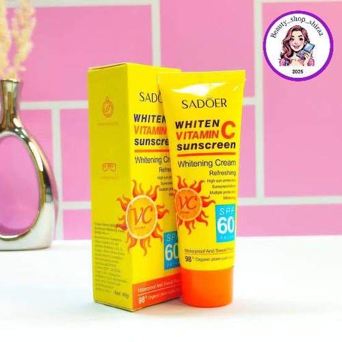 ضدآفتاب سفید کننده ویتامین سی spf60 حجم ۴۰