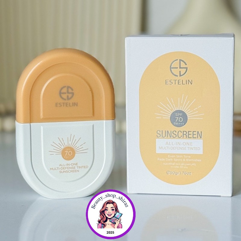 کرم ضدآفتاب استلین رنگ زرد حجم ۵۰ میل spf50